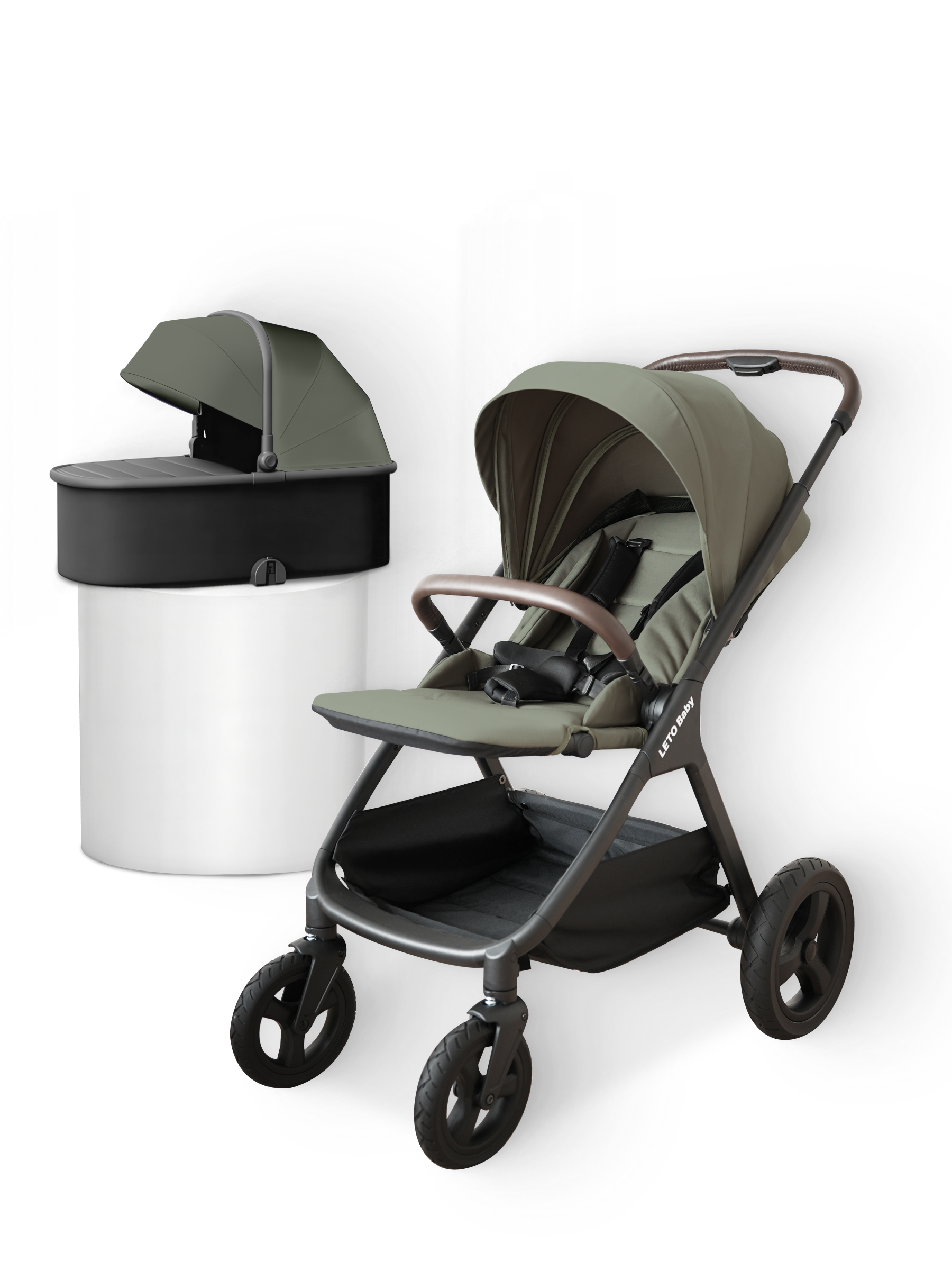 Коляска для новорожденных 2 в 1 LETO Baby