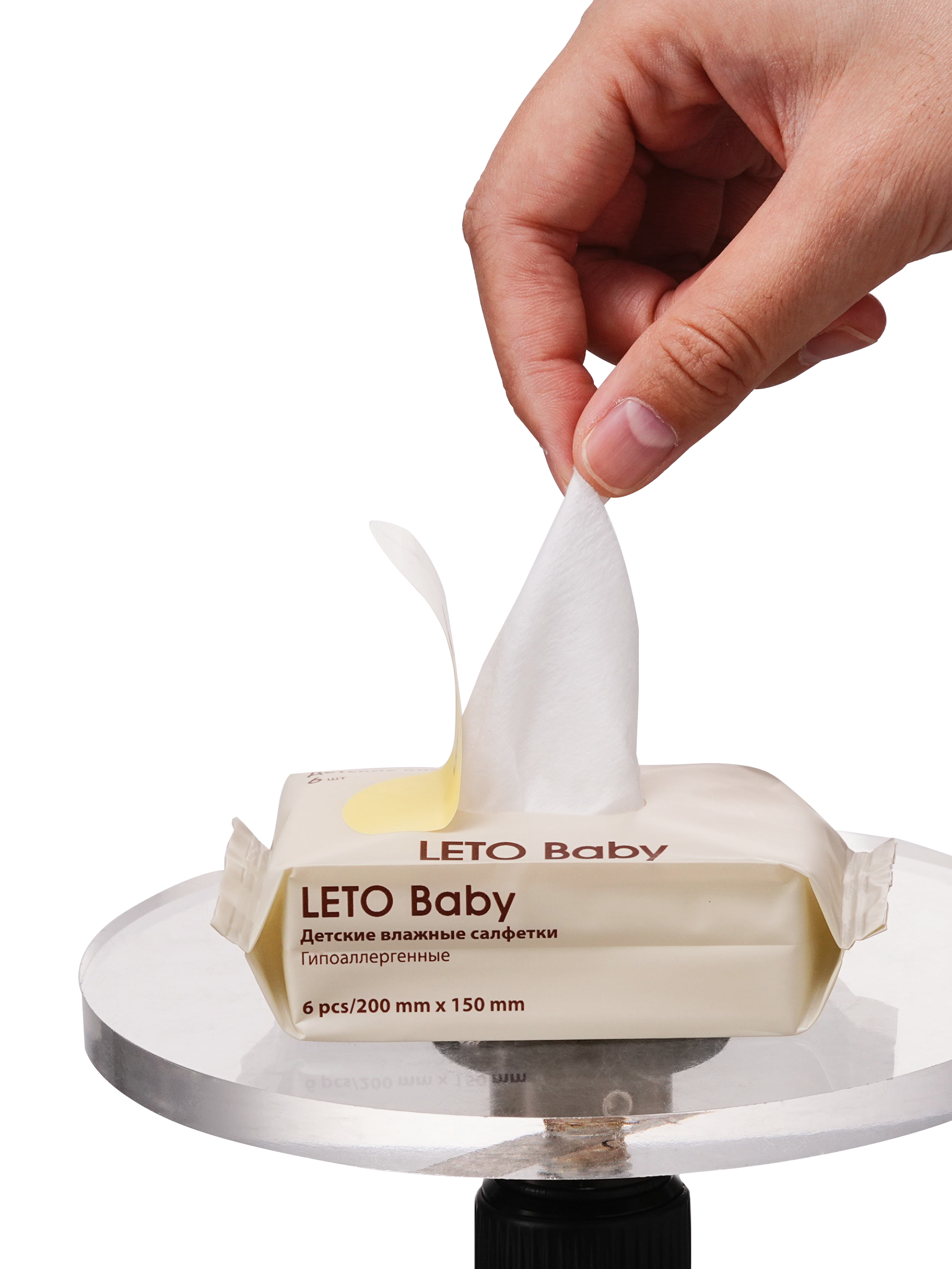 Влажные салфетки мини LETO Baby