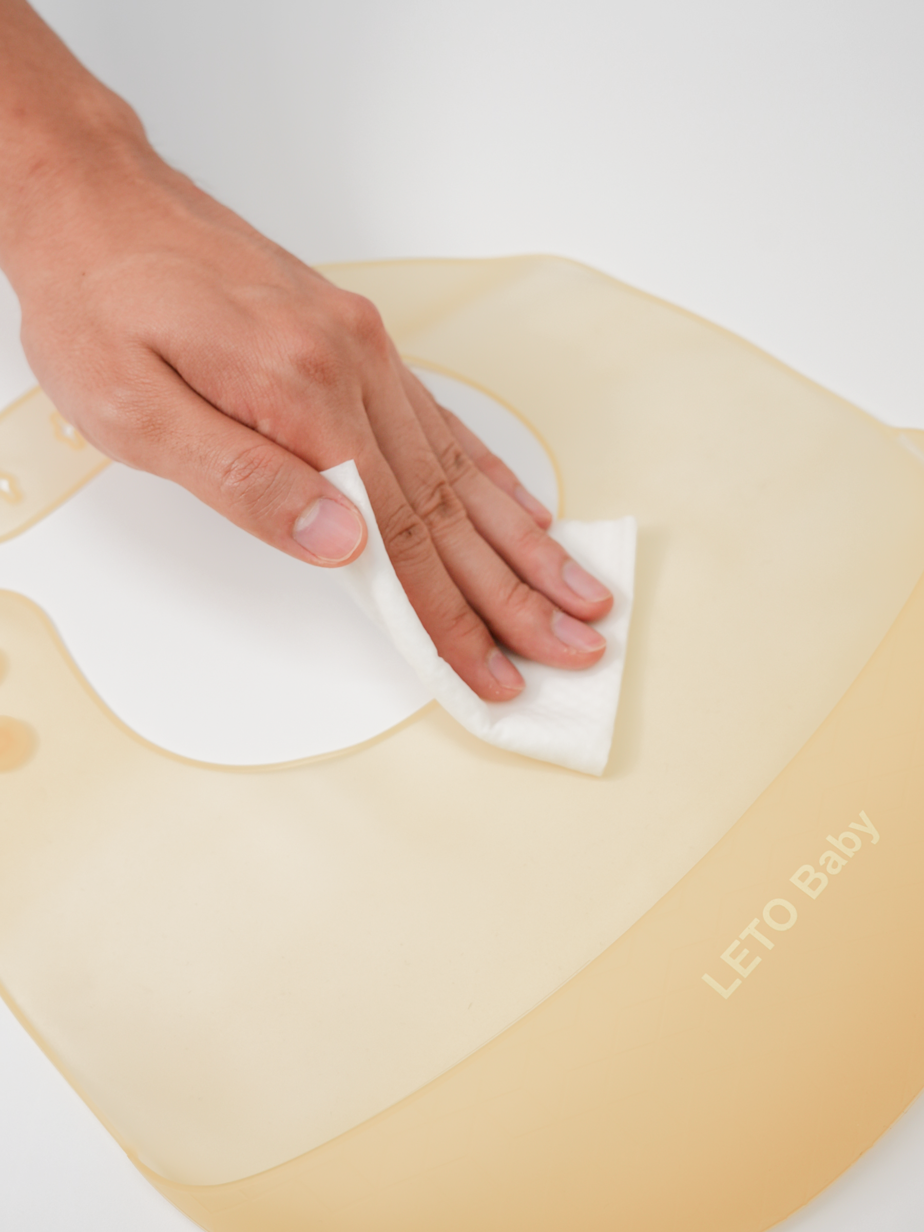 Нагрудник силиконовый для кормления детский LETO BABY